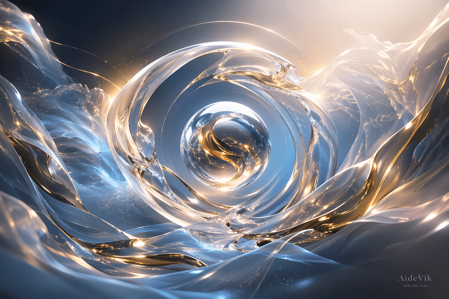 Abstract visual scene forming around a bright center.